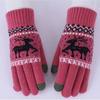 Touch Screen Warm Gloves Knitted Deer Full Finger Mittens Durable Winter Knitted Gloves  Outdoor
