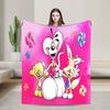 Kawaii Diddl Flanelldecke Warm Weiche Überwurfdecke für Wohnkultur Reise Büro Street Trend Tagesdecke Sofa Bettbezug