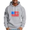 Men's Loose Flag Printed Hooded Sweatshirt Men's Casual Fashion Sports Sweatshirt