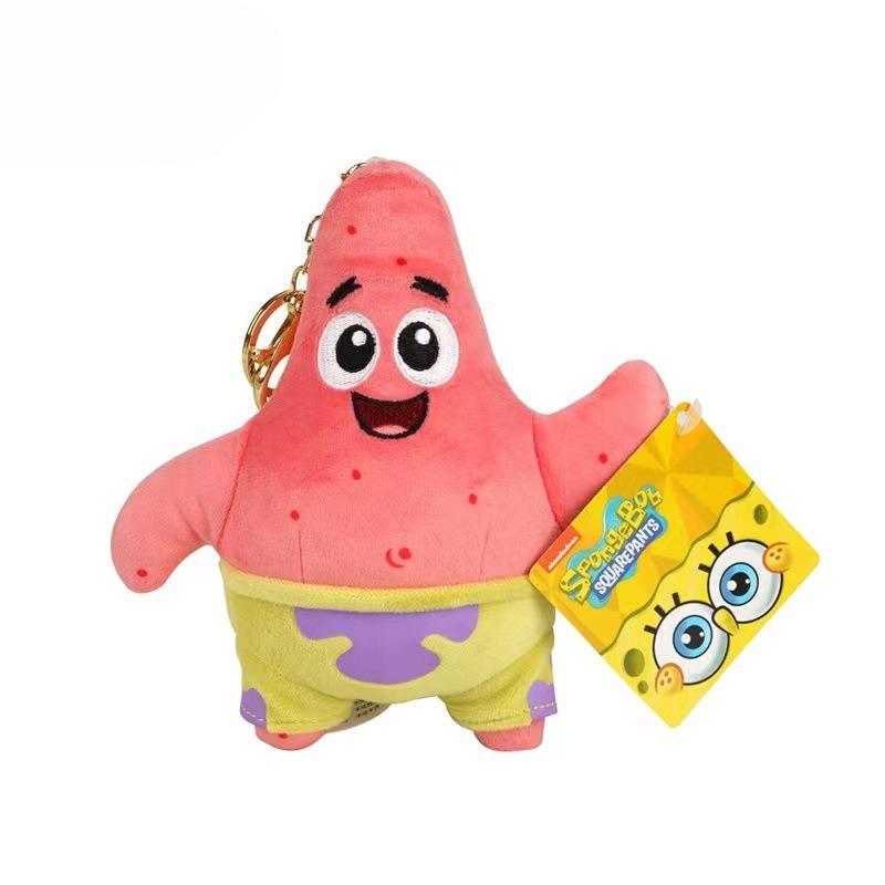 Spongebobs Kawaii Plush Toys Patrick Star Krabs Doll Keychain Pendant Decoration Children Toys Birthday Gift
