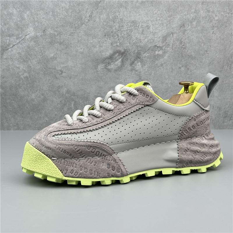 Nya herrskor Högkvalitativt läder Casual skor för män Designersneakers Tenis Masculino Komfort Snörning Vita sportskor