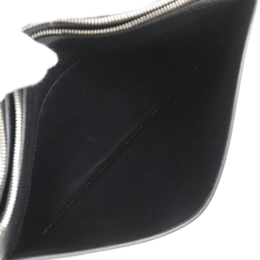 BALENCIAGA logo Clutch bag 593815 black leather unisex Used