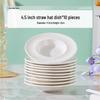Wuhe Pure White Ceramic 4.5-inch Straw Hat Dipping Dish Set (10 Pack)