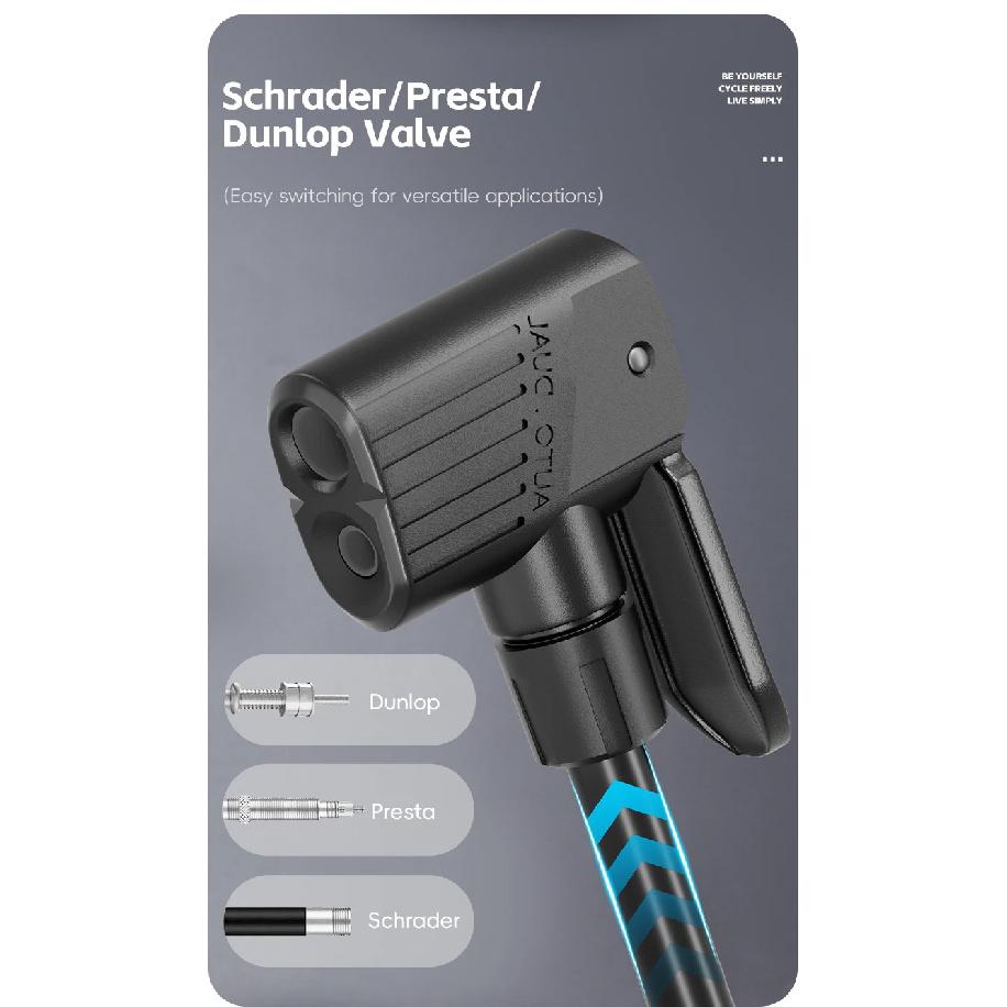 WEST BIKING 160PSI Bicycle Tire Pump Schrader/Presta/Dunlop Valve Bike Inflator Rapid Inflation Digital Pressure Gauge Bike Pump