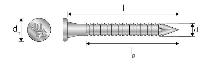CNA carpentry joint nails 4.0x75mm (250)