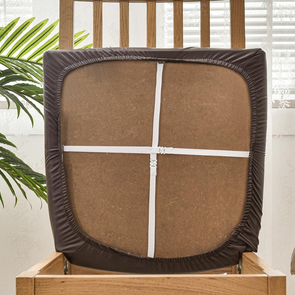 Chair Seat Covers PU Leather Square Chair Cushion Cover Waterproof Kitchen Removable Dining Room Upholstered Seat Slipcovers