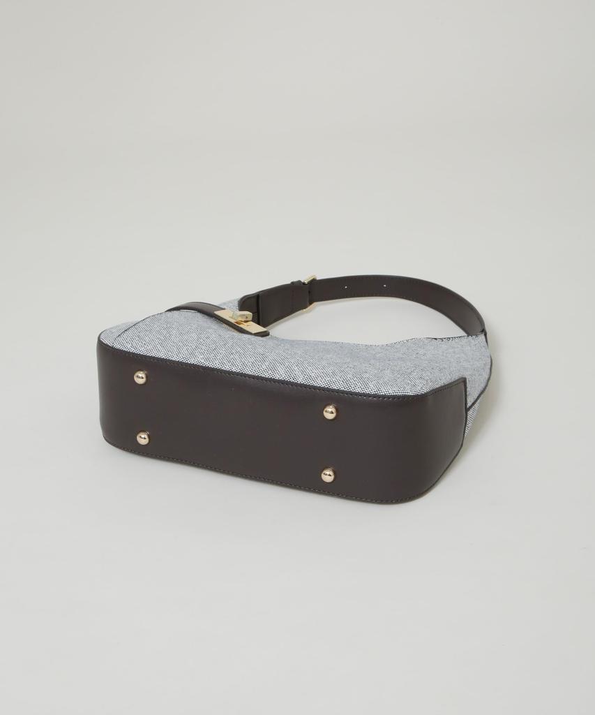 Nano Universe Turnlock Belt Canvas One-Handle Bag, Women's, F 040, Beige, 669-6132309