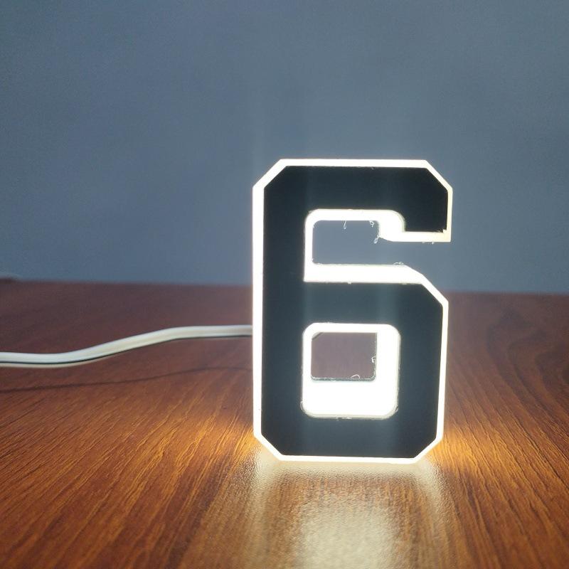 Cross-Border Exclusive LED House Number Lights, 12V Powered, Non-Solar, Illuminated.