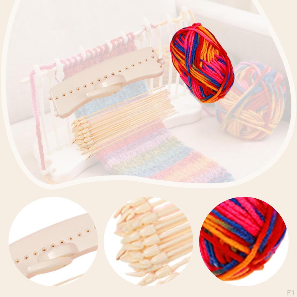 Knitting Loom Kit,DIY Yarn Weaving Kit Adults Making Tool Handcraft with for