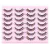 2026 European and American Fried Eyelashes 14 Pairs of Thick Curled Natural Three-dimensional Eyelashes
