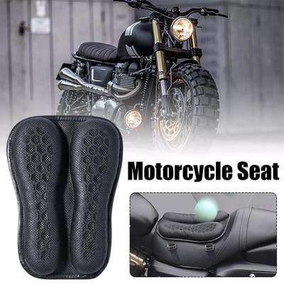 Motorcycle Seat Cushion Rear Seat Pads 3D Blow Air Memory Slow Saddle Gel Cushion Rebound Shockproof Pad Cushion Breathable U7Q5