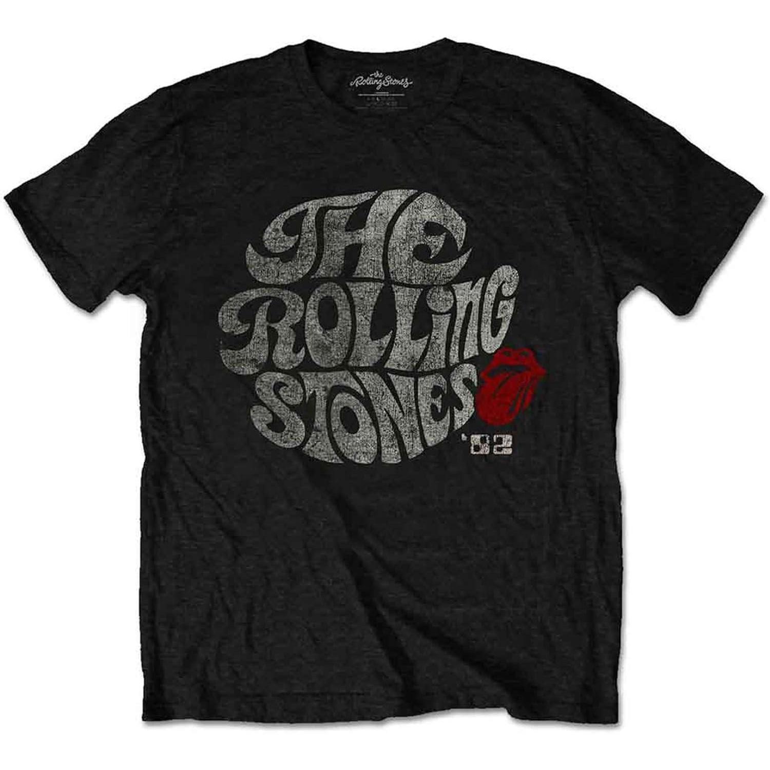 Футболка The Rolling Stones Спираль Логотип Группы 82 Официальная Унисекс Черная S