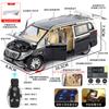 1:24 VS680 MPV Business Vehicle With Remote Key Alloy Diecast Toy Vehicles Metal Car Model Sound Light Kids Toys Collection Gift