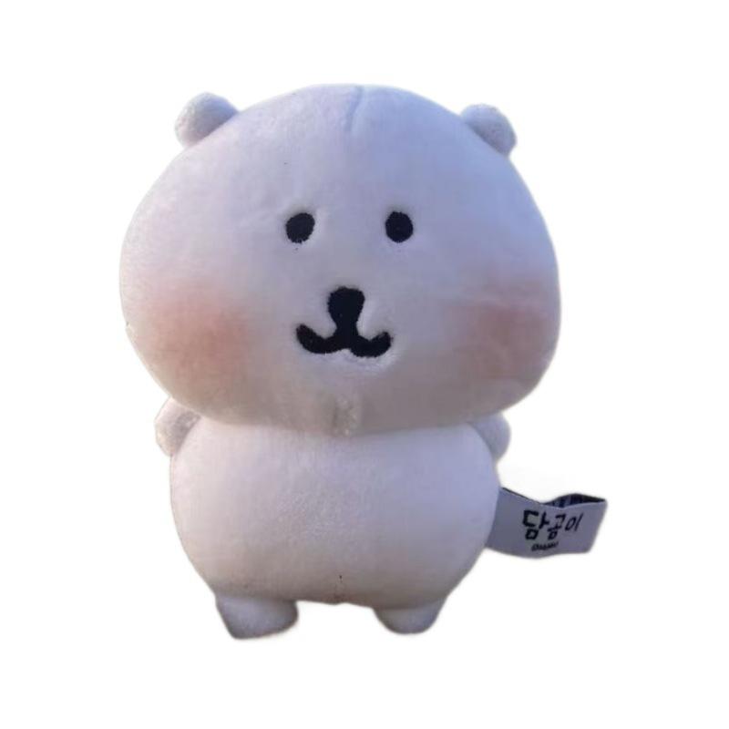 Cute Self Deprecating Bear Style Plush Pendant Keychain Bag Charm Creative Cartoon Doll Accessory