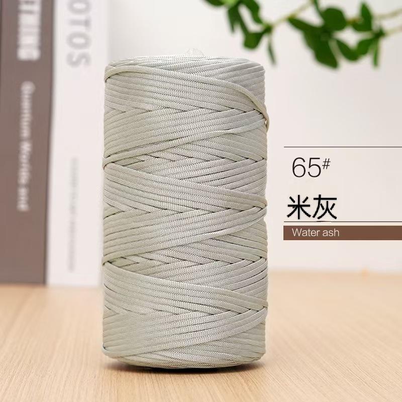 Mercerized Cotton And Linen Flat Belt Thread Light Body Ice Silk Thread Hand Crocheted Diy Hook Bag Hat Seat Cushion Hollow Thread