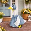 2026 Spring/Summer Blue Floral Dress & Goose Courtyard Ornament Set