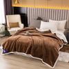 Soft Fleece Blanket Bed Sofa - Thick Warm Solid Color Plush Throw With Neat Edge Binding