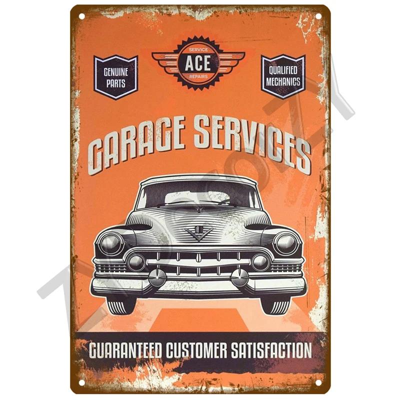 Garage Metal Sign House Plaque Metal Poster Tin Sign Plate Wall Posters Vintage Retro Aesthetic Room Decor Wall Art Decoration