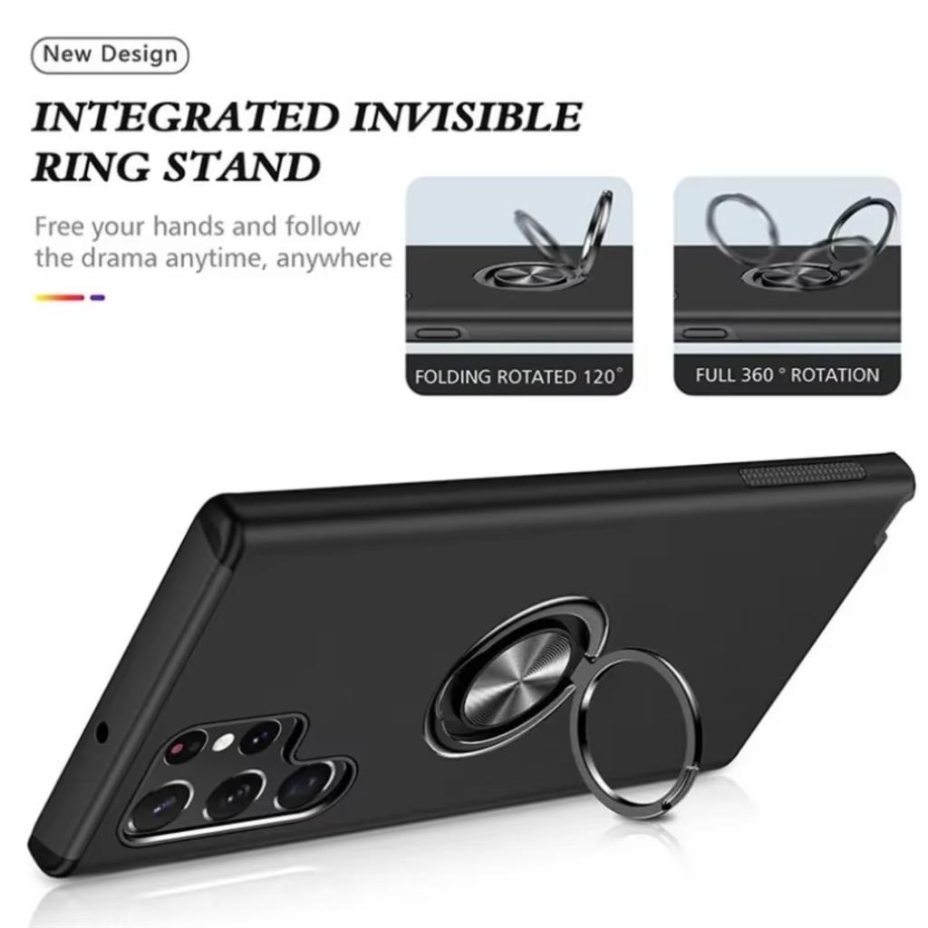 Ring Holder Protective Phone Case for Samsung Galaxy A06 A07 A15 A16 A17 A25 A35 A36 A55 A56 S21 S22 S24 S25 Ultra S23 FE Cover