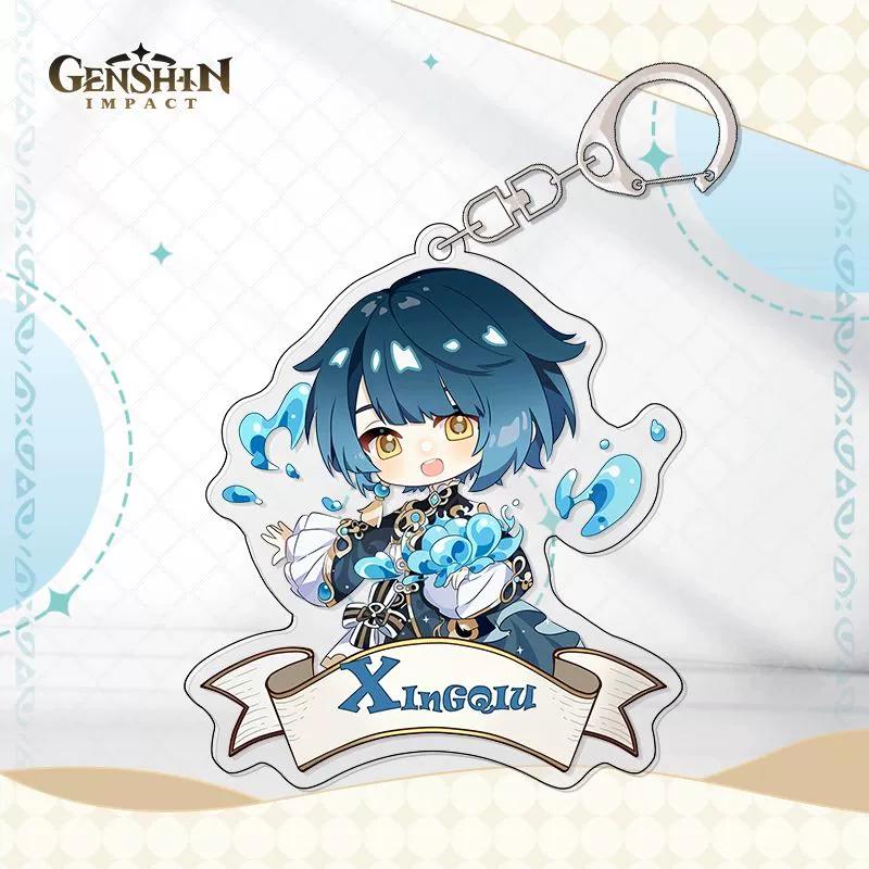 Genshin Impact Peripheral Keychains, Including The Splinter Soldier, Walnut, Manyo, Nashita, Raiden General, And Jade Rain Backpack Charms.