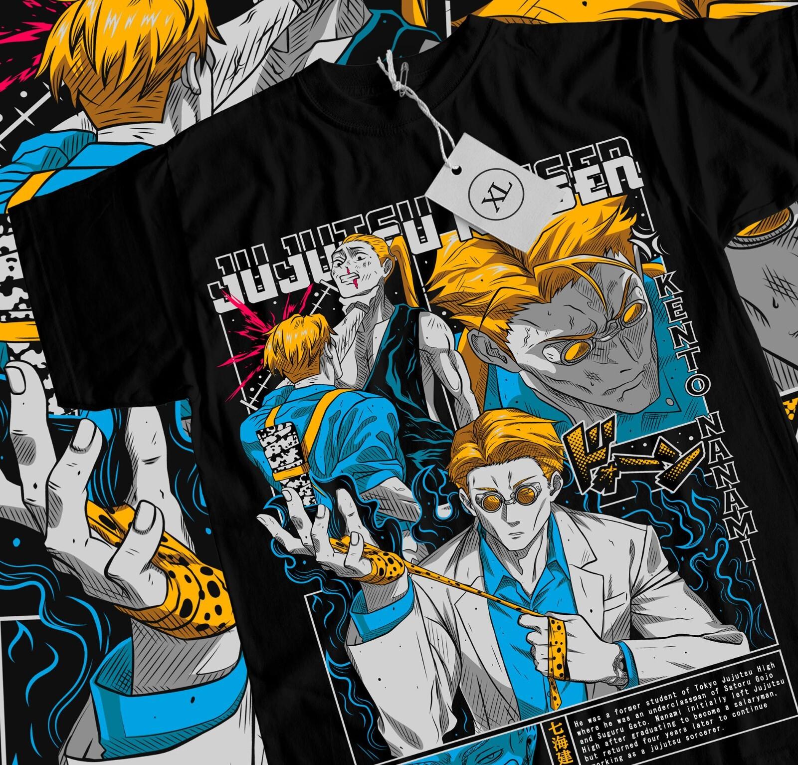 Nanami Kento T-shirt Jujutsu Kaisen Anime JJK Gojo Satoru GifT-shirt All Size M