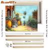 RUOPOTY Barvení podle čísel Městská krajina pro obývací pokoj na plátně Jedinečný dárek akrylový obrázek podle čísel domu