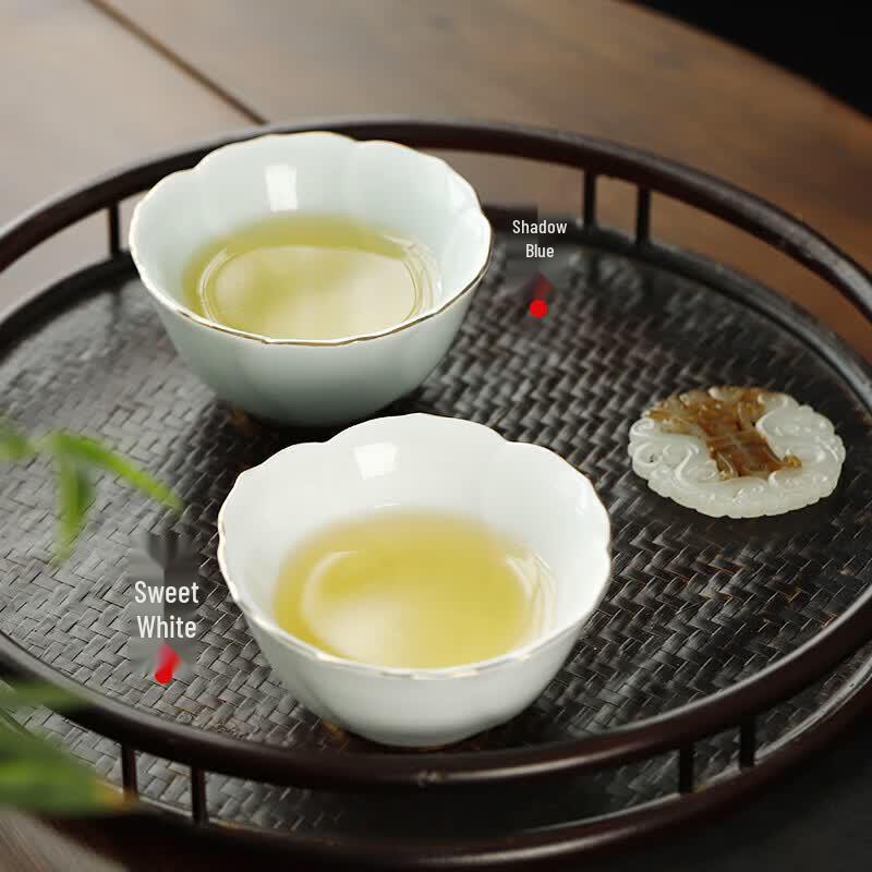 Bafangli Ceramic Lotus Teacup Pair Gift Set