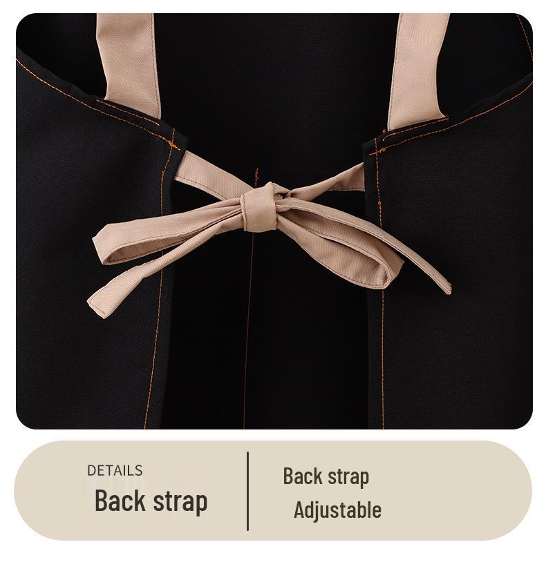 Unisex Waterproof Canvas Waist Apron for Kitchen & Catering - Custom Logo Printing Available