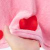 2-piece Children's Autumn and Winter Flannel Long-sleeved Trousers Suit Pink Love Girl Cute and Comfortable Home Clothes Suit