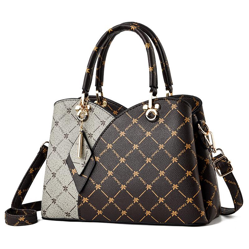 

Модная женская мягкая кожаная сумка-тоут с принтом, роскошная брендовая дизайнерская сумка через плечо, большая вместительная сумка через плечо, женская сумка