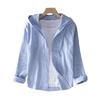 Camicia Estiva da Uomo Protezione Solare Anti-UV Manica Lunga con Cappuccio Coulisse Tinta Unita Monopetto Morbida Ampia Traspirante Cardigan Cappotto Top