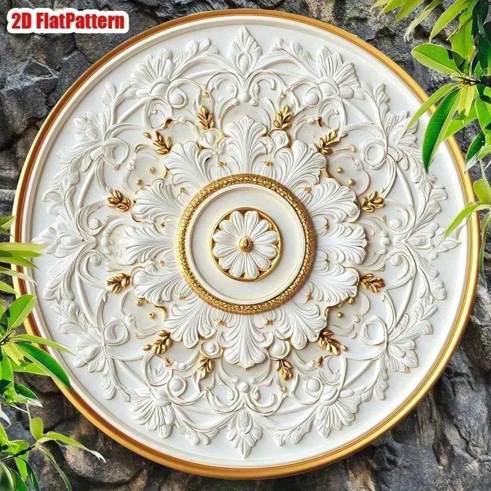 

7.8 Vintage 3D Metal Rose Wall Art, Rustic Round Sculpture for Living Room Home Decor разноцветный