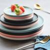 6/8 inch Ins Nordic Tableware Creative Ceramic Matte Glaze Home Tray Western Food Plate Salad Plate Steak Plate Dinner Plates