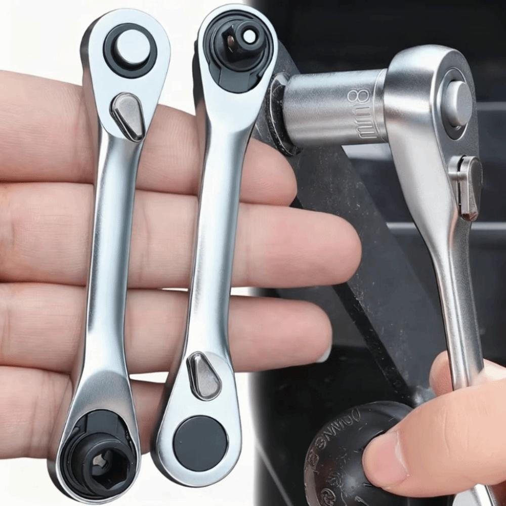 Cheie cu clichet mini cu design offset Mecanism reversibil Cheie dinamometrică hexagonală Reparații manuale