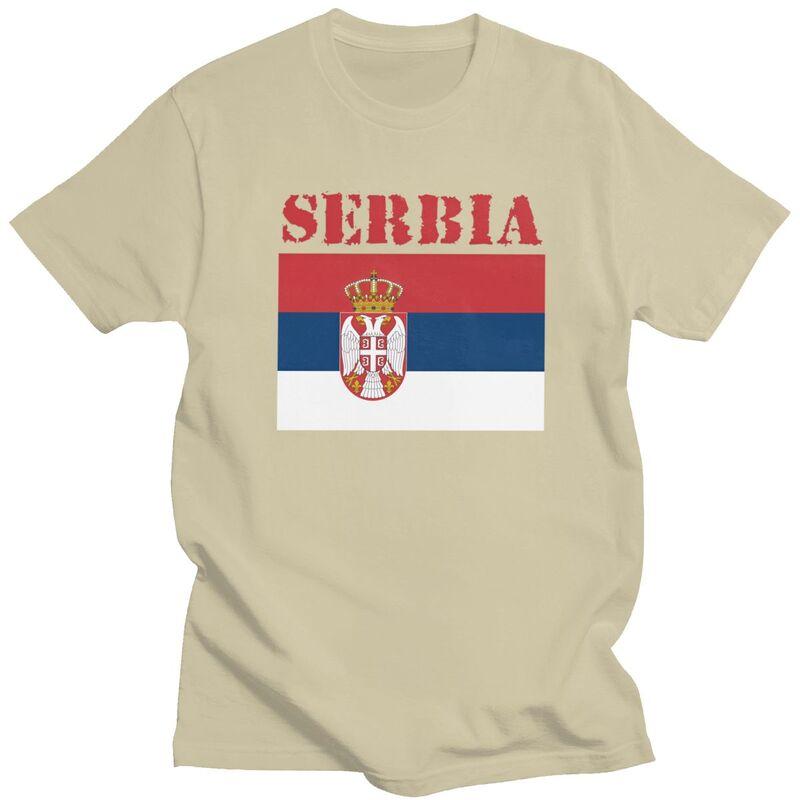 Custom Mens Serbia Flag T Shirt ShortSleeve Cotton Tshirts Tshirt Casual Tees Clothing