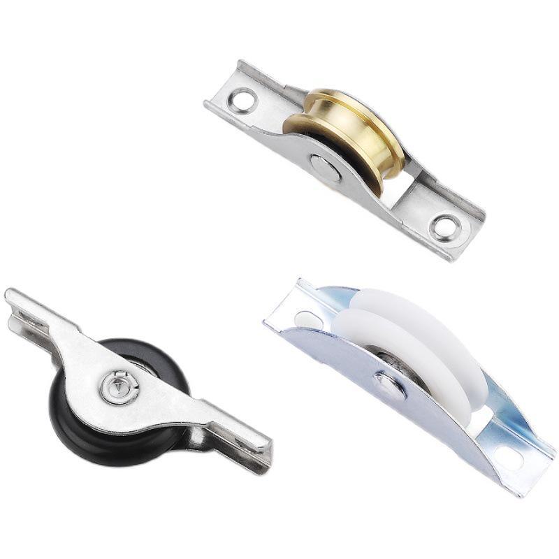 Sliding Door & Window Pulley Set: Floor, Cabinet, Convex & Concave Wheels