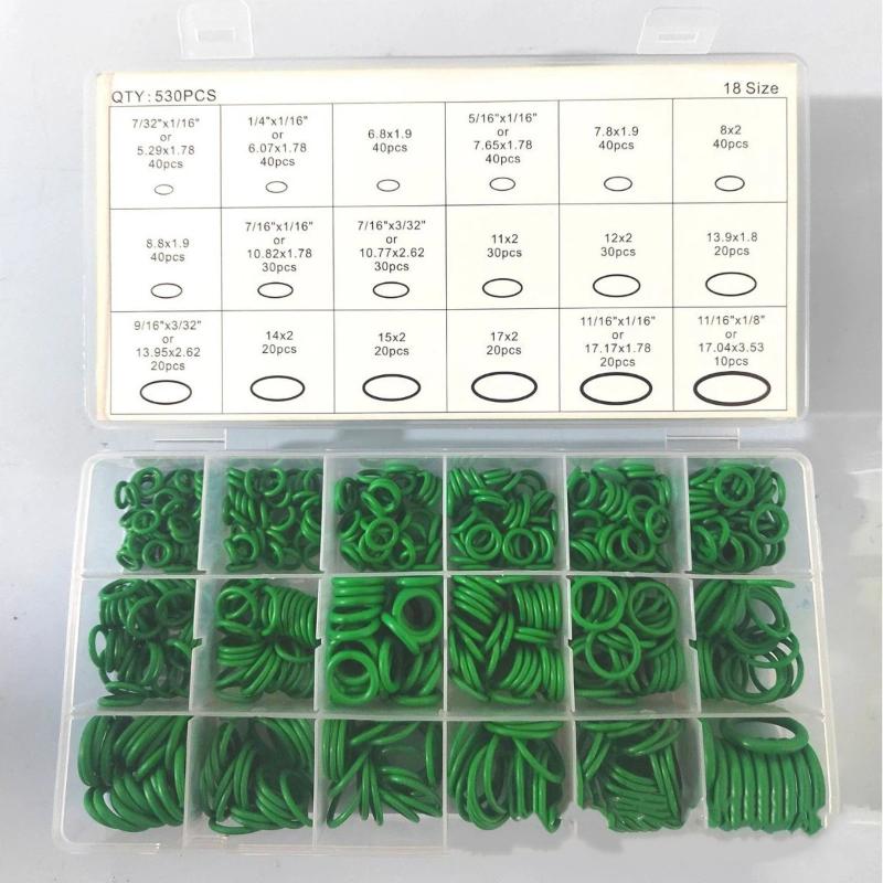 36 Size 595Pcs Air Conditioning O Ring Assortment Kit Durable Rubber Seals for Home & Auto AC Repair Maintenance Tools