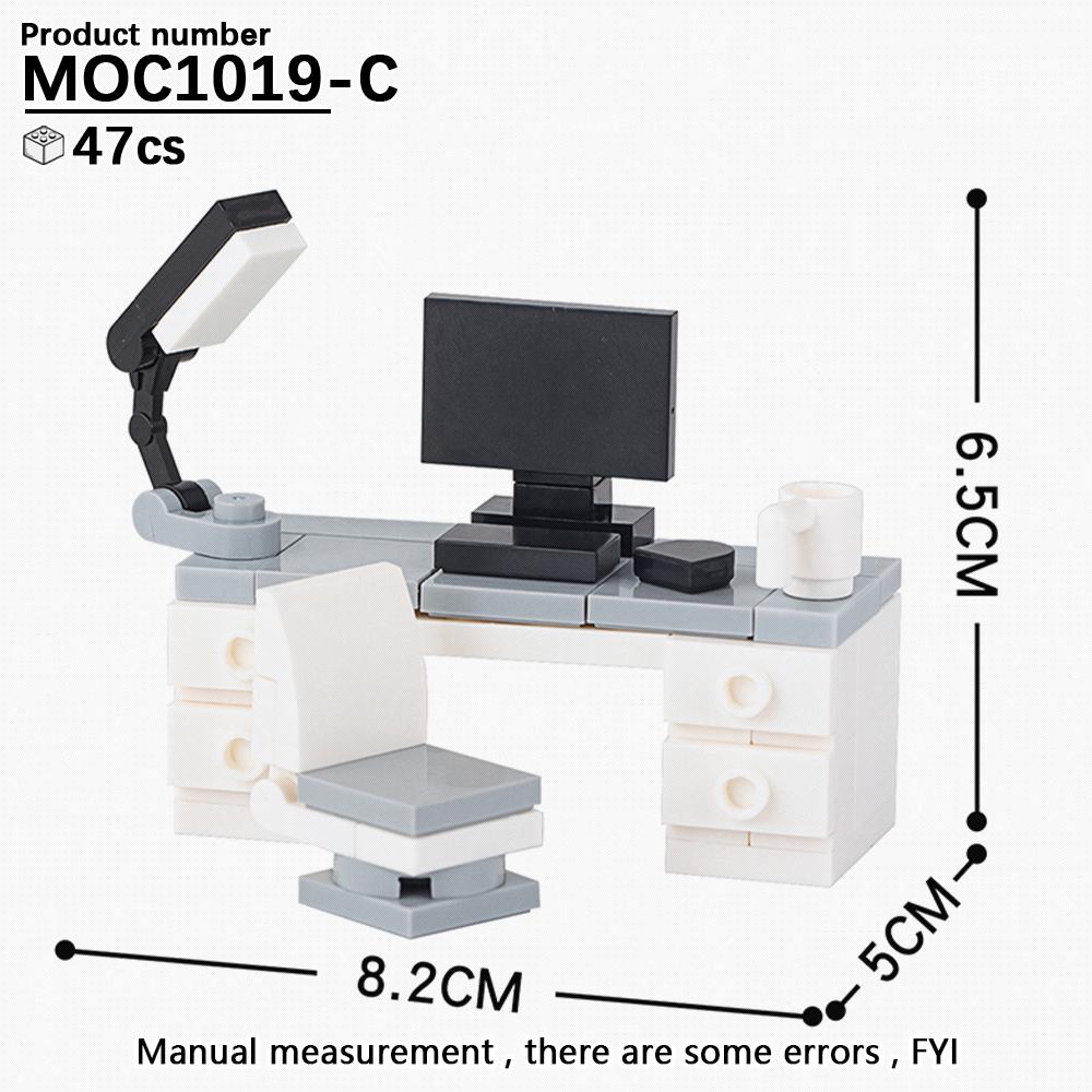 MOC City Series Domácí stůl Kompatibilní Herní stoly Stavebnice Dárek pro přátele Vzdělávací hračky pro děti Dospělé Sestavené kostky
