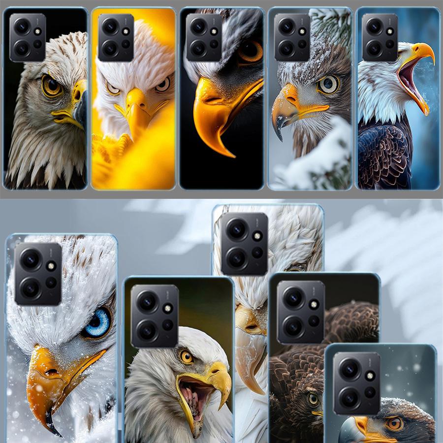 Majestic Eagle Gaze Phone Case For Redmi Note 14 15 Pro 5G 13 12 Pro Plus 11 11T 11E 11S 10 Pro 10S 9 9S Cover Cell Clear TPU Ca