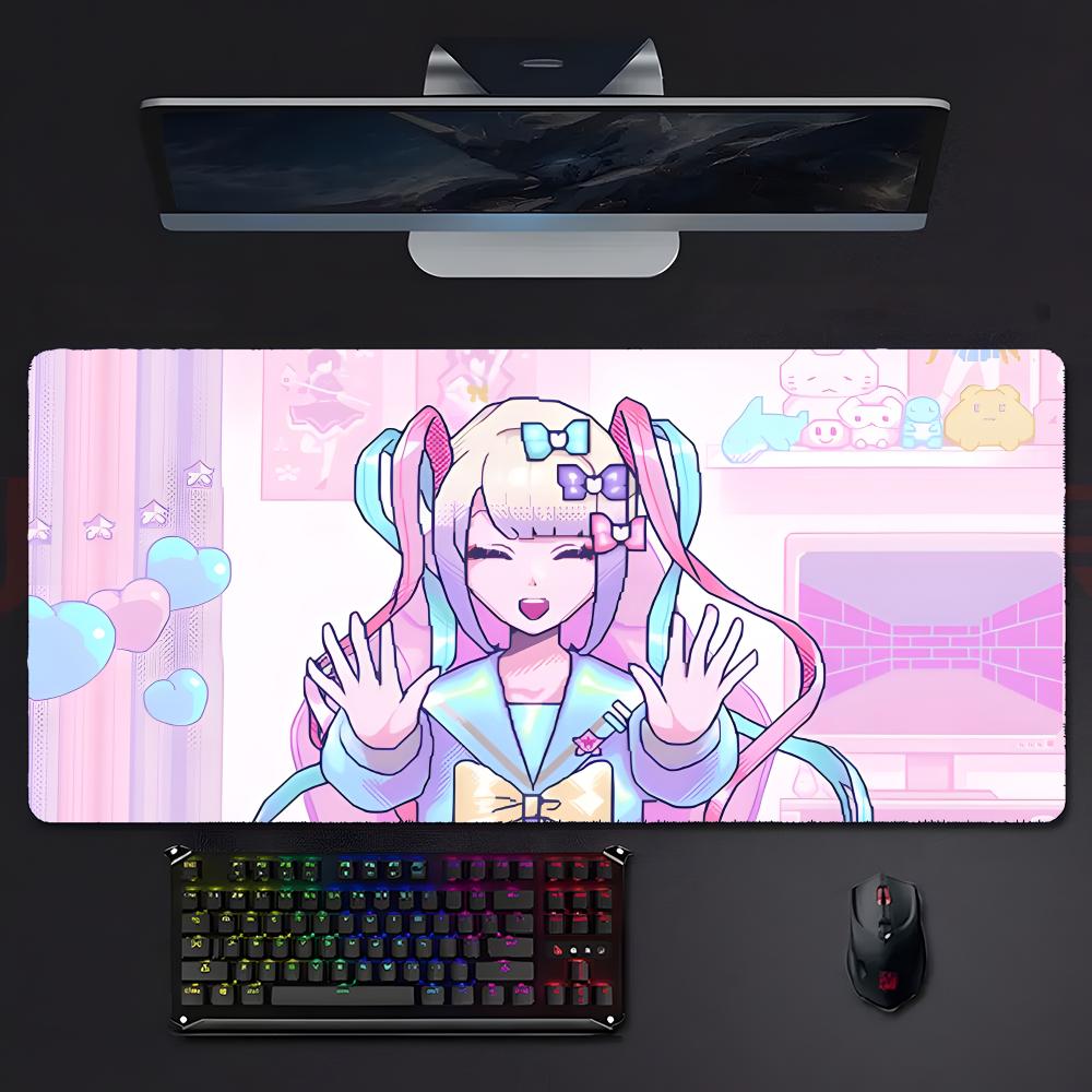 Cute Dark Game Nneedy Girl Overload Mouse Pad Large Gaming Mousepad With Stitched Edges Thickened Desk Mat Pc