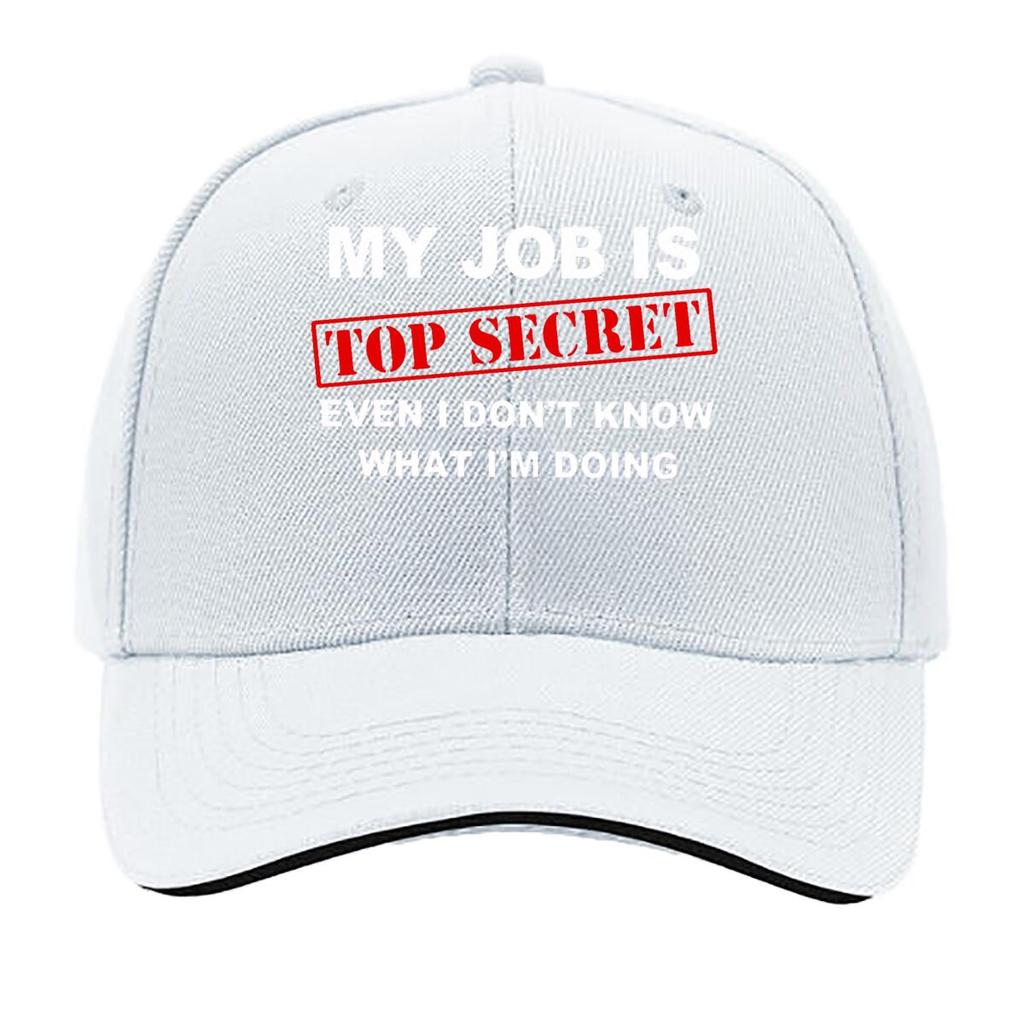 Top Secret Red Stamp Graphic Sandwich Baseball Cap Unisex Women Sun Cap Outdoor Workouts Hat