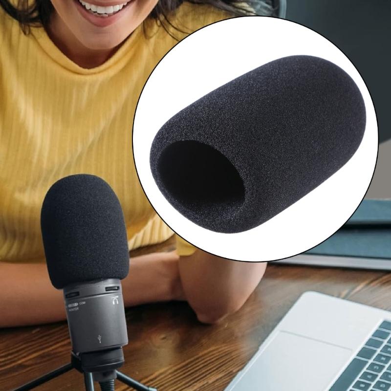 Microphone Windscreen Foam Cover, Reduce Wind and Unwanted Noises for AT2020 AT2035 Mic Clear Sound Sponge Filter