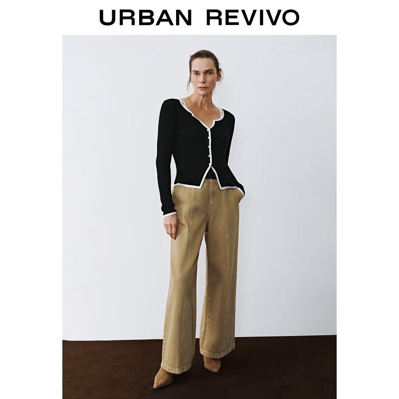 UR Women's Chic Contrast Button Knit Cardigan