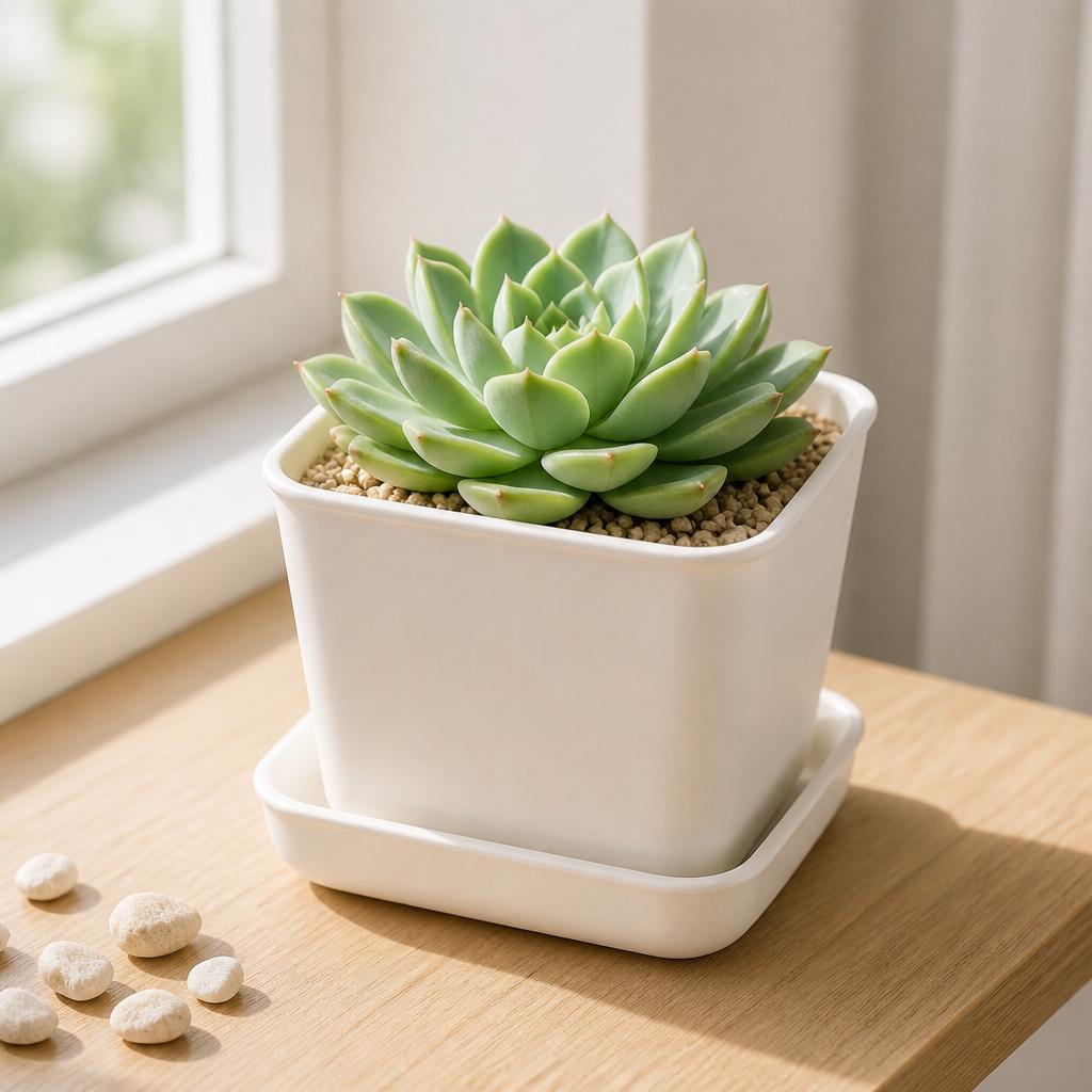 Plastic Square Planter Pot With Drainage Holes For Indoor Gardening