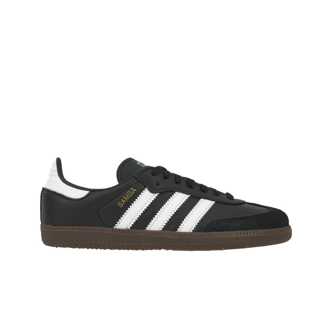 Adidas Samba OG C Black White Детские кроссовки Core-Black Cloud-White Gum IE3678 30½