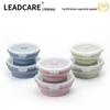 Silicone Collapsible Lunch Box - Round Food Storage Container for Outdoor Picnic or Travel.