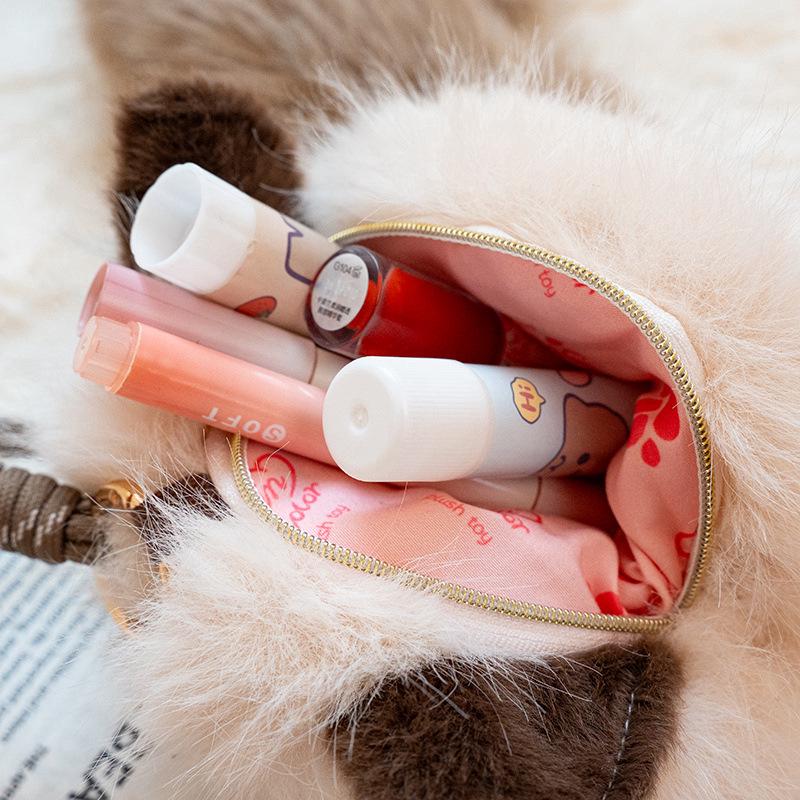 Adorable Plush Ragdoll Cat Coin Purse & Keychain Charm
