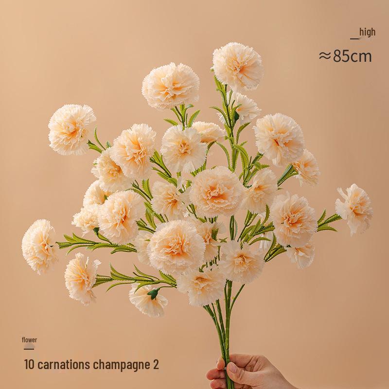 Luksusowy Bukiet Goździków Sztuczne Kwiaty jako Centralny Element Dekoracji Salonu lub Stołu Jadalnego