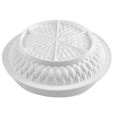 Ikke-klebende Hvit Moussekakeform Myk Silikonform Bakverk Chiffonkakeform for Baking Bakeutstyr