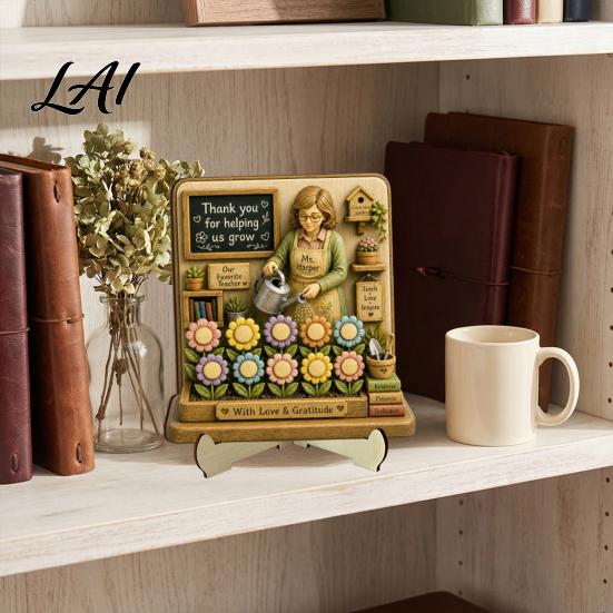 Wear-resistant Decorative Crafts Wooden Reading Desktop Ornaments for Home Office Decor Minimalist Figurine Premium Material Art Creative
